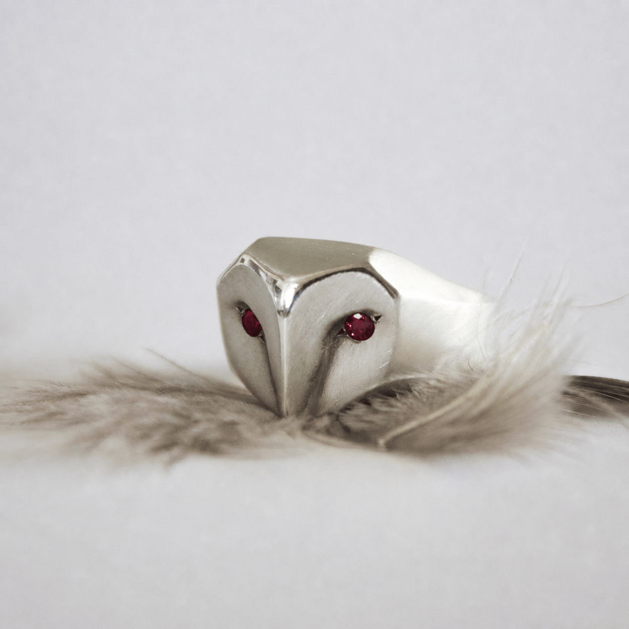 Elina Gleizer Jewelry Limited Edition Ruby Owl Ring