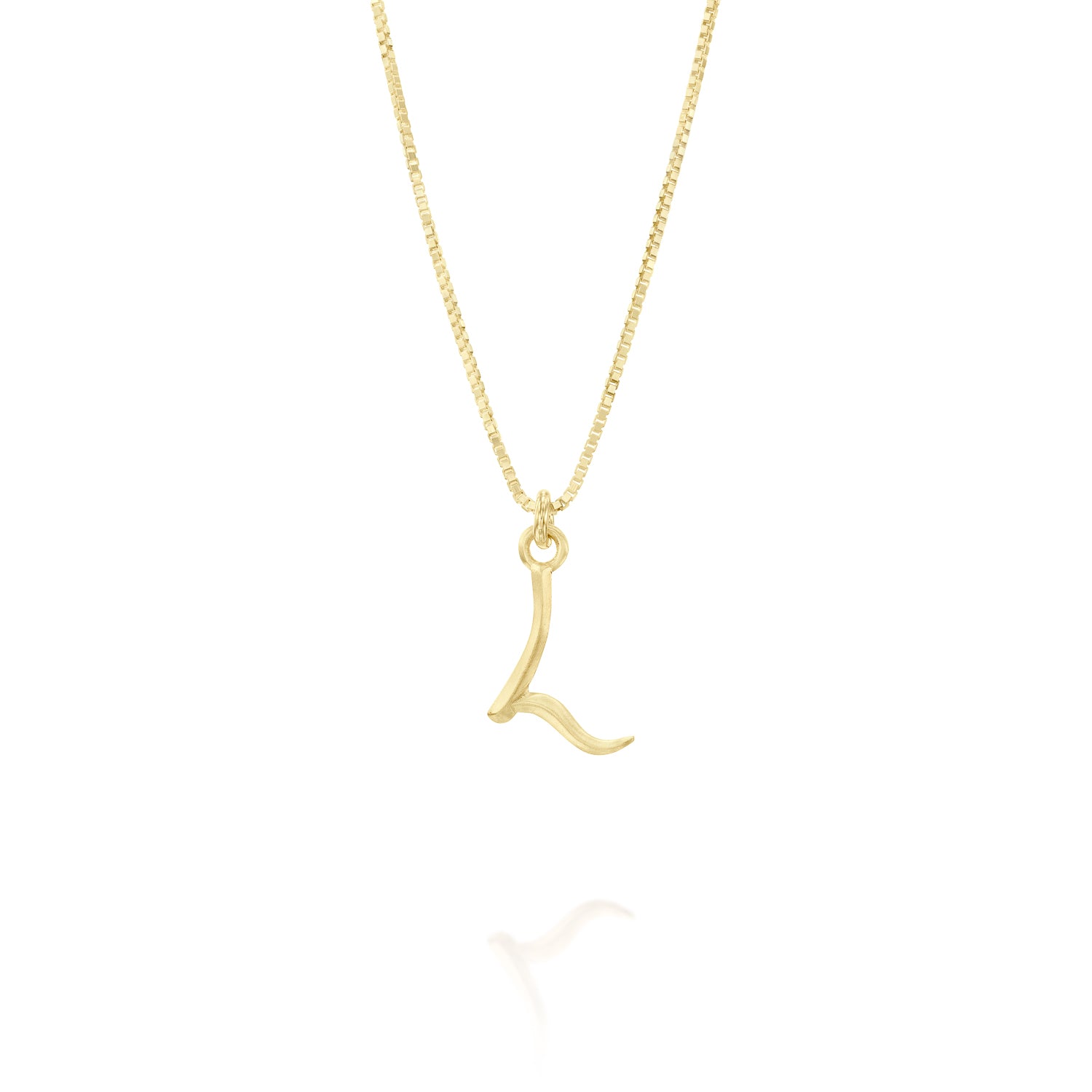 ELINA GLEIZER  L / No Chain Gold Letter Necklace