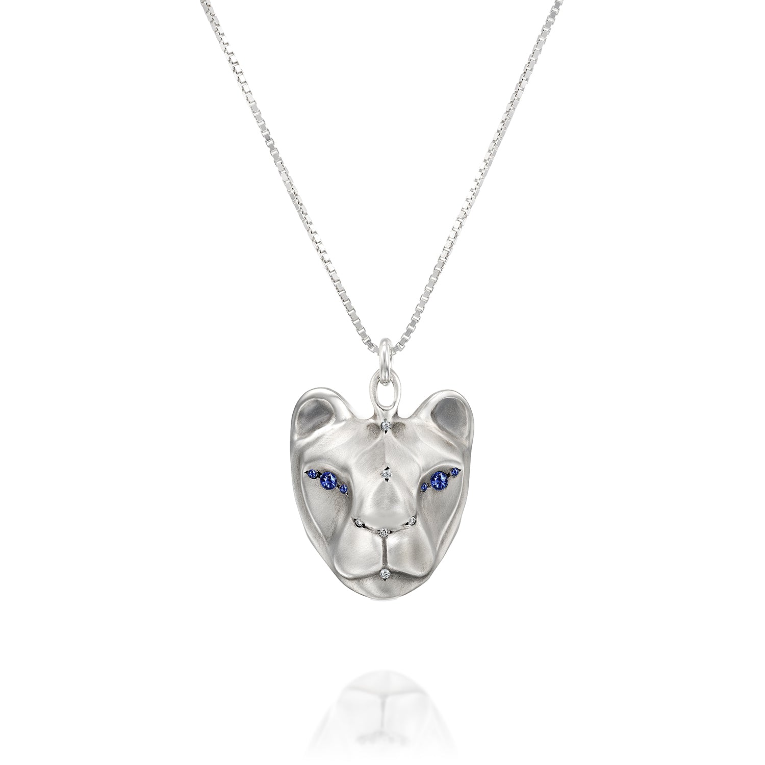 ELINA GLEIZER necklace Blue & White Lioness Necklace