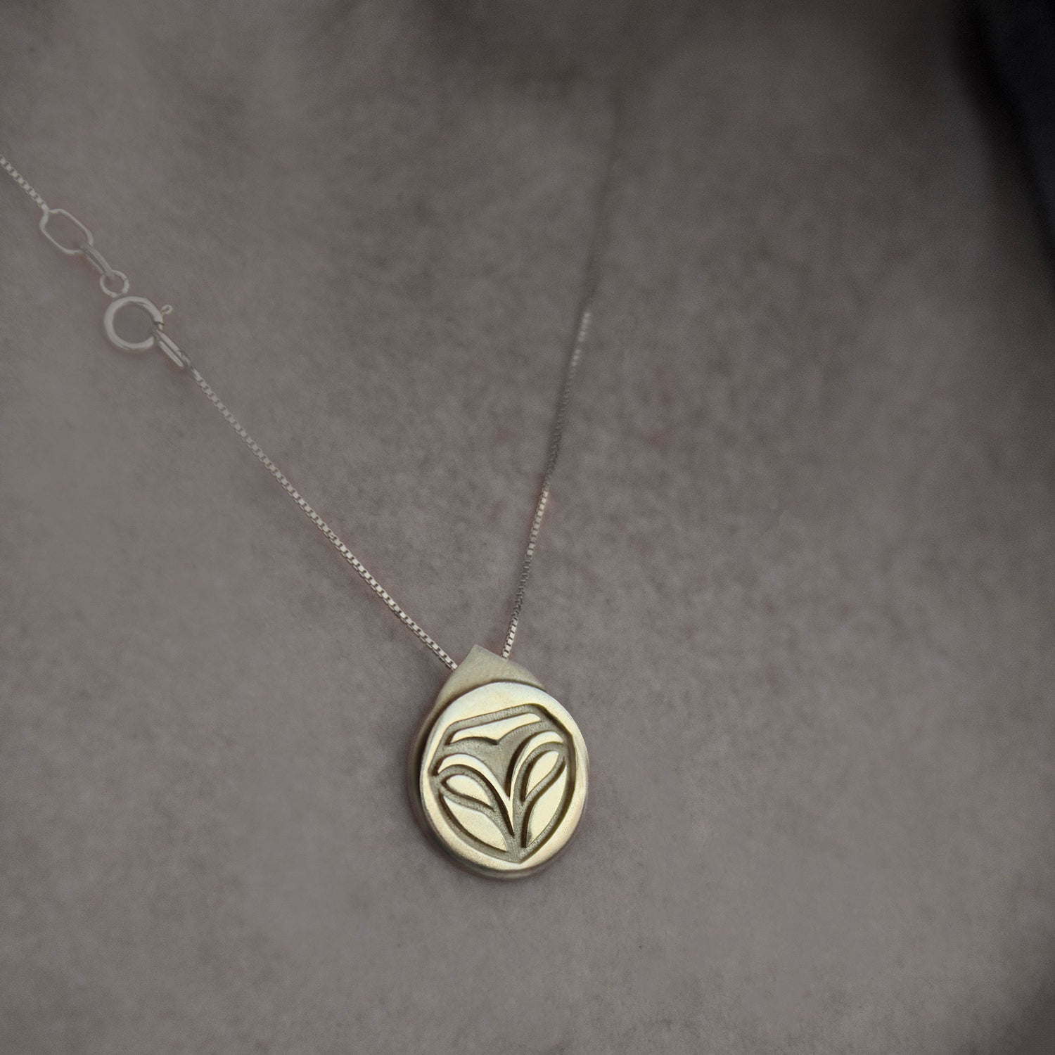 ELINA GLEIZER  necklace Golden Owl Signet Necklace