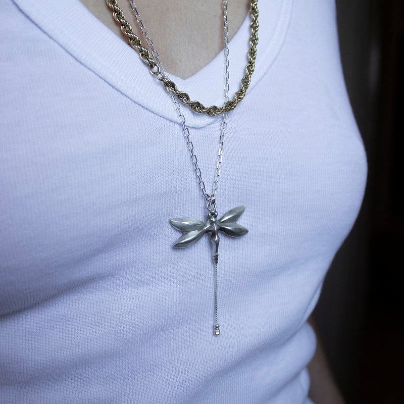 ELINA GLEIZER  necklace Silver Dragonfly Necklace
