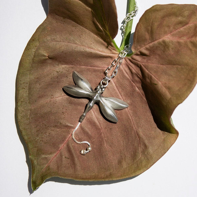 ELINA GLEIZER  necklace Silver Dragonfly Necklace
