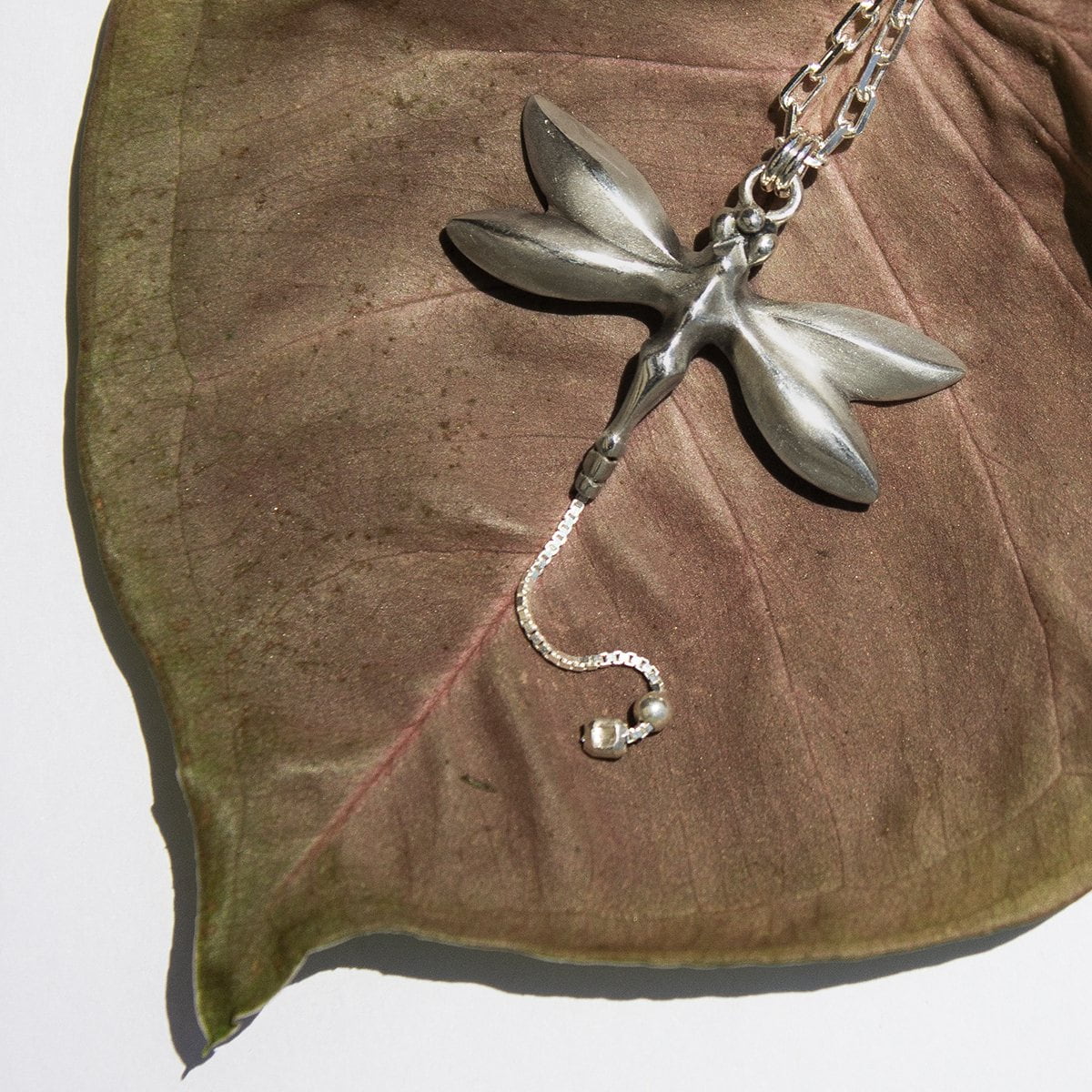 ELINA GLEIZER  necklace Silver Dragonfly Necklace