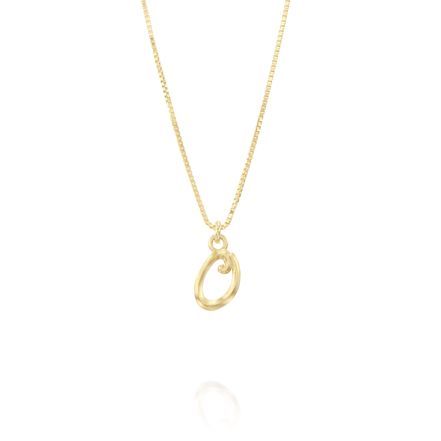 ELINA GLEIZER  O / No Chain Gold Letter Necklace