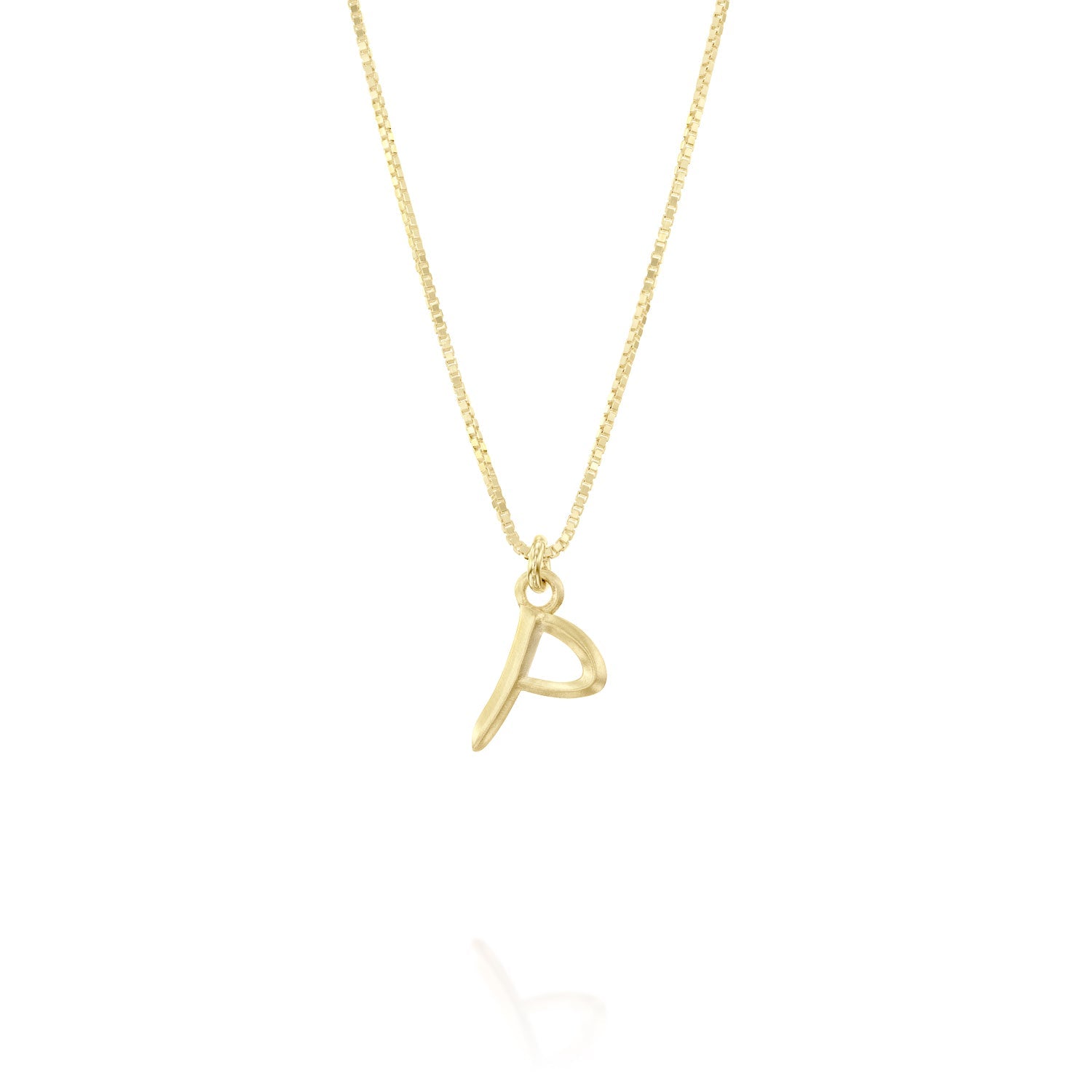 ELINA GLEIZER  P / No Chain Gold Letter Necklace