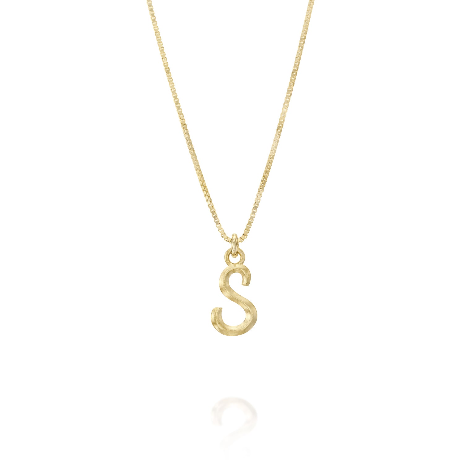 ELINA GLEIZER  S / No Chain Gold Letter Necklace