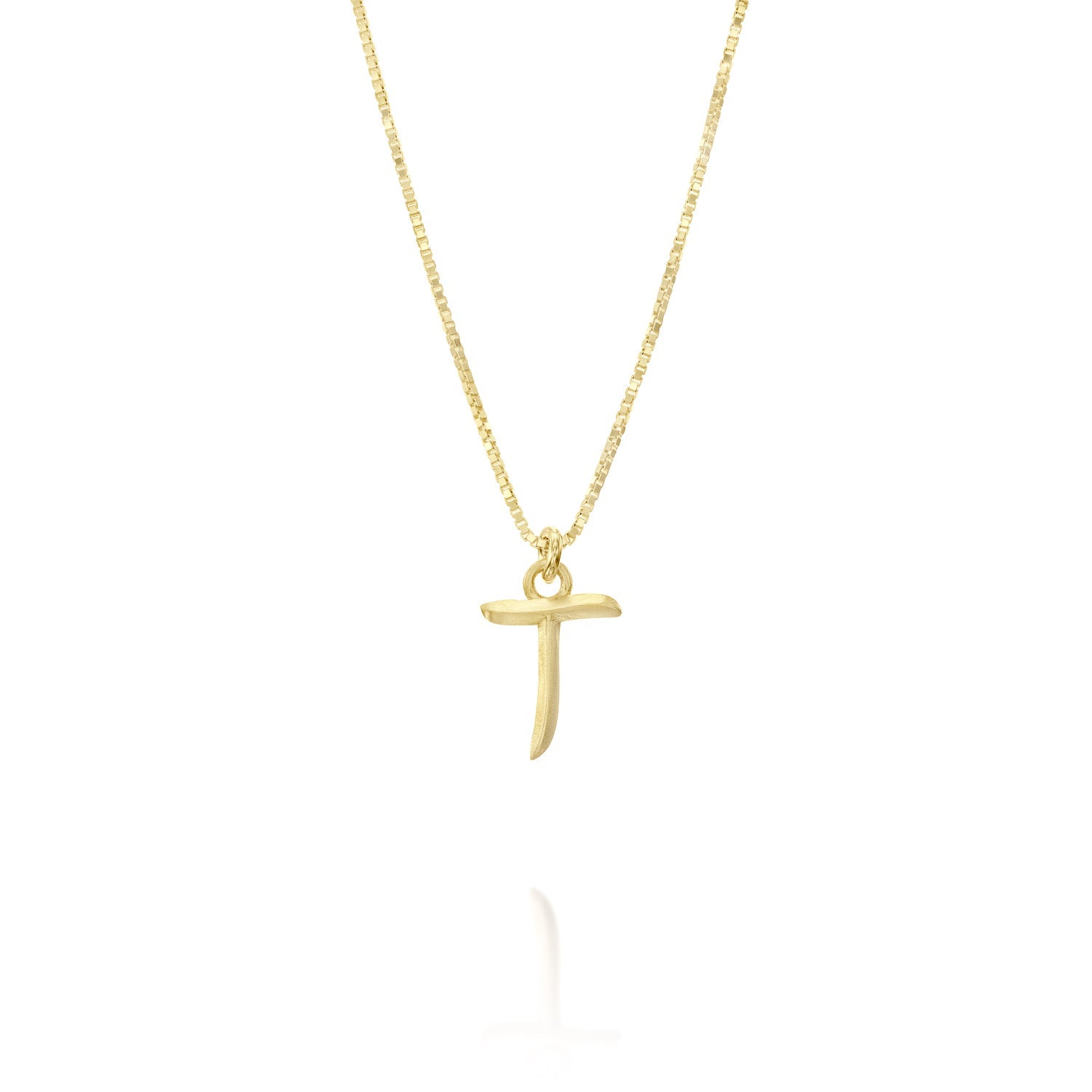 ELINA GLEIZER  T / No Chain Gold Letter Necklace