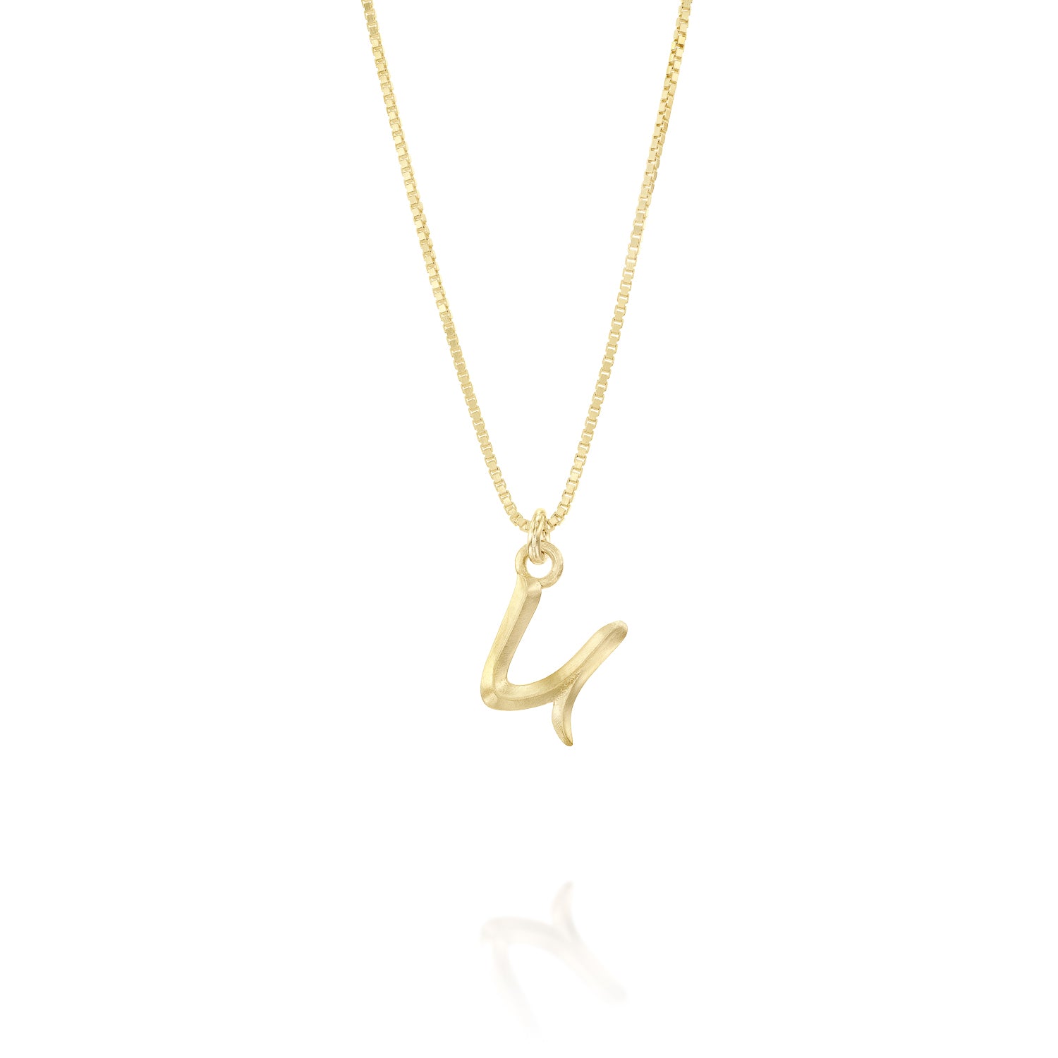 ELINA GLEIZER  U / No Chain Gold Letter Necklace