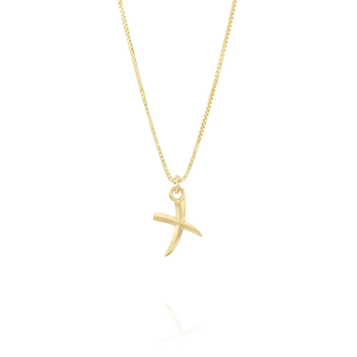 ELINA GLEIZER  X / No Chain Gold Letter Necklace