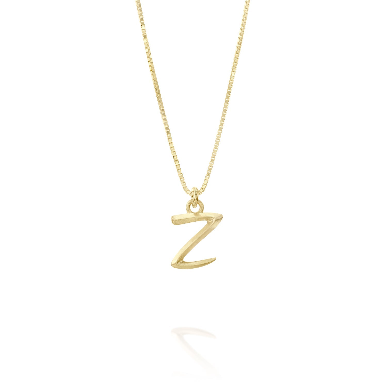 ELINA GLEIZER  Z / No Chain Gold Letter Necklace