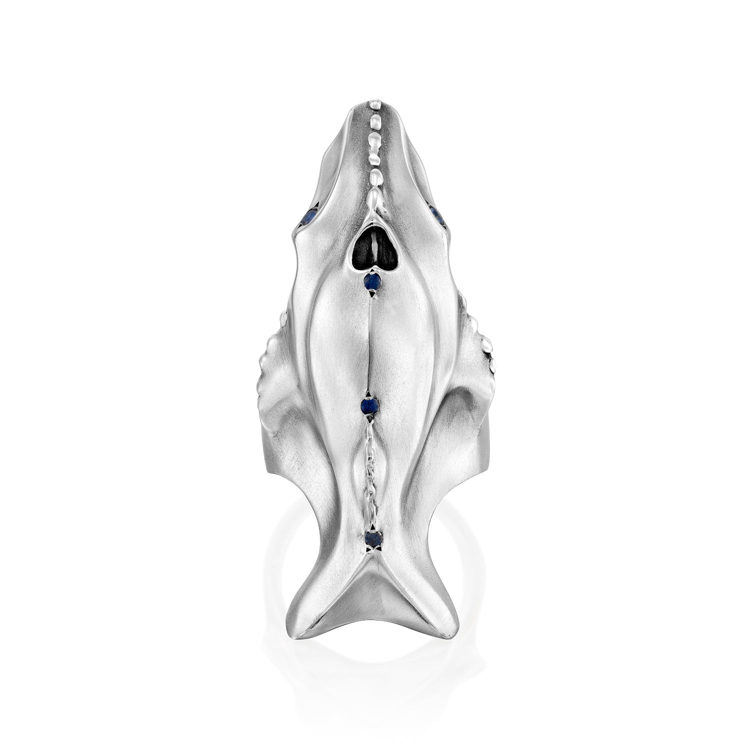 ELINA GLEIZER Rings Whale Ring with Blue Sapphires