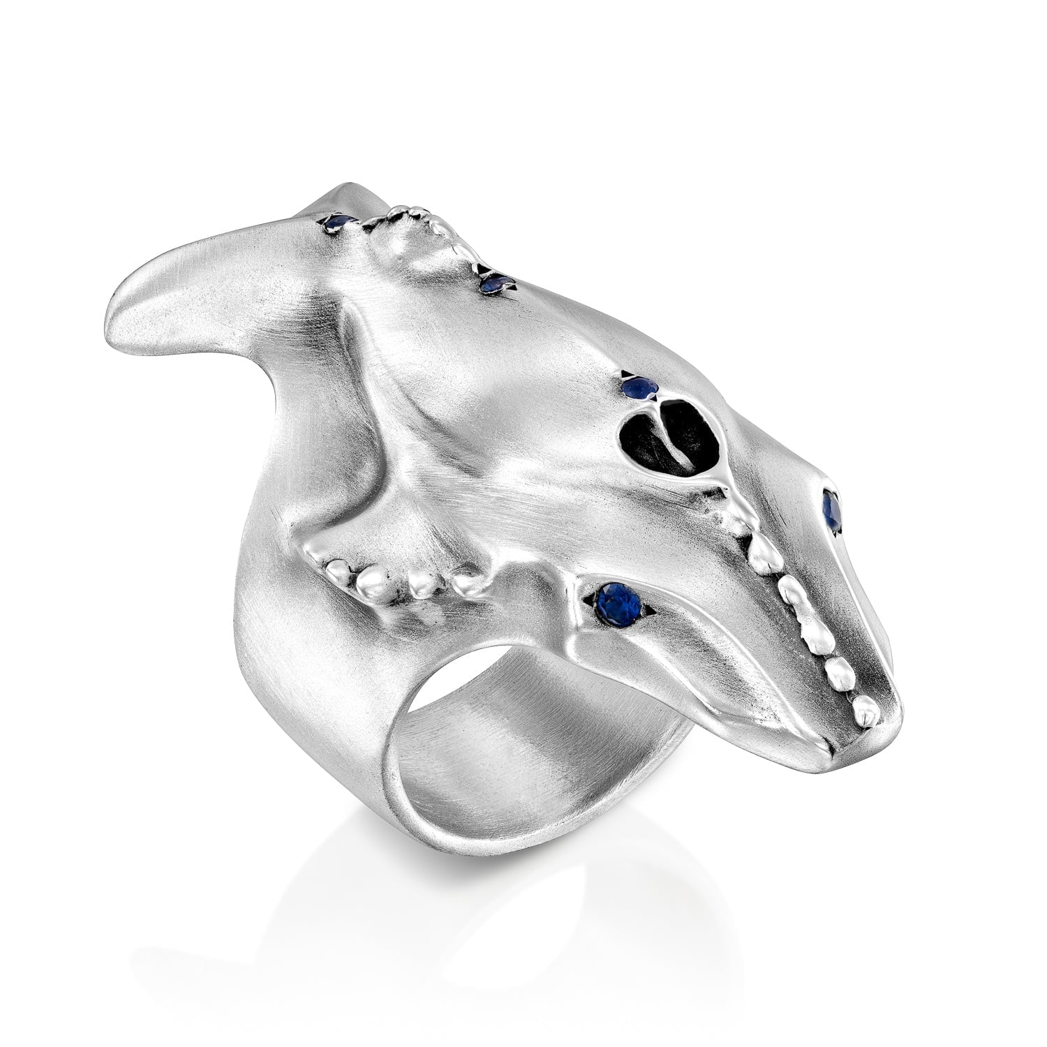 ELINA GLEIZER Rings Whale Ring with Blue Sapphires