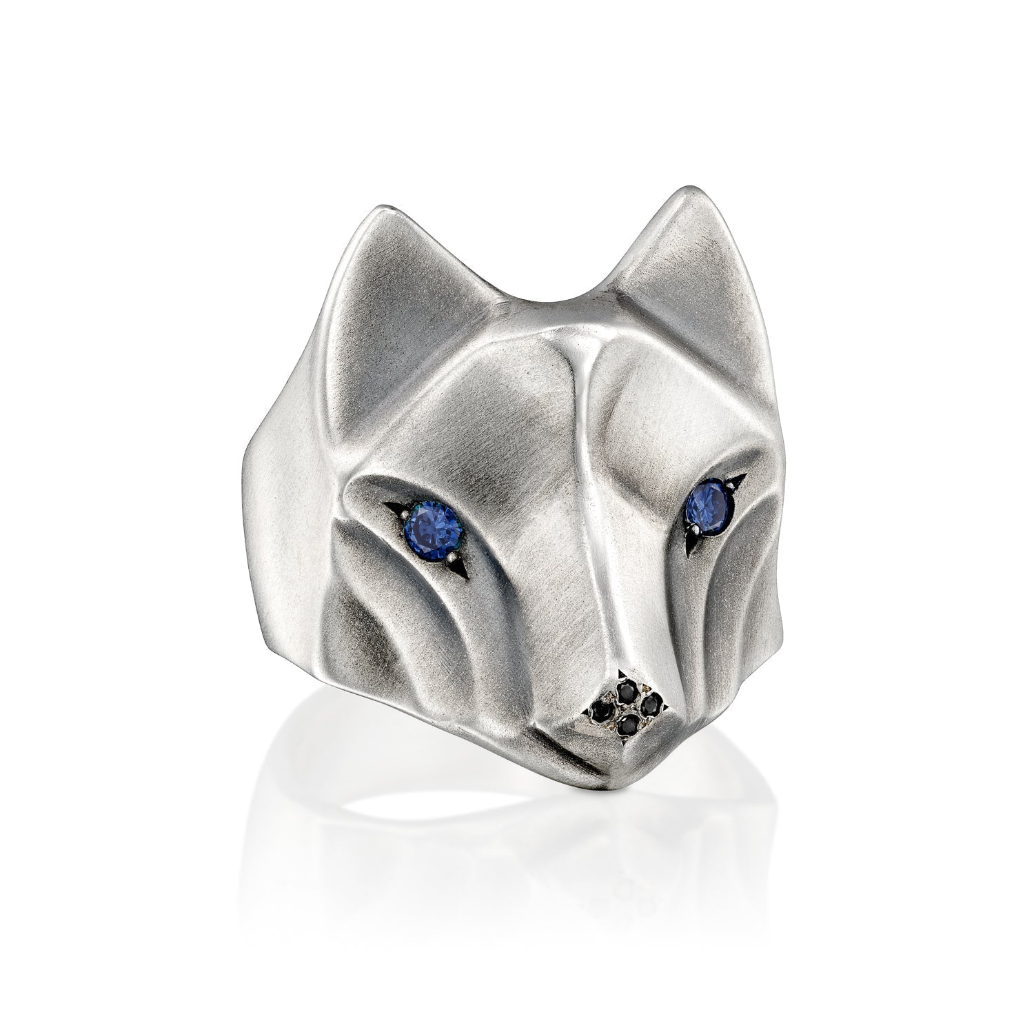 ELINA GLEIZER Wolf Ring with Blue Sapphires
