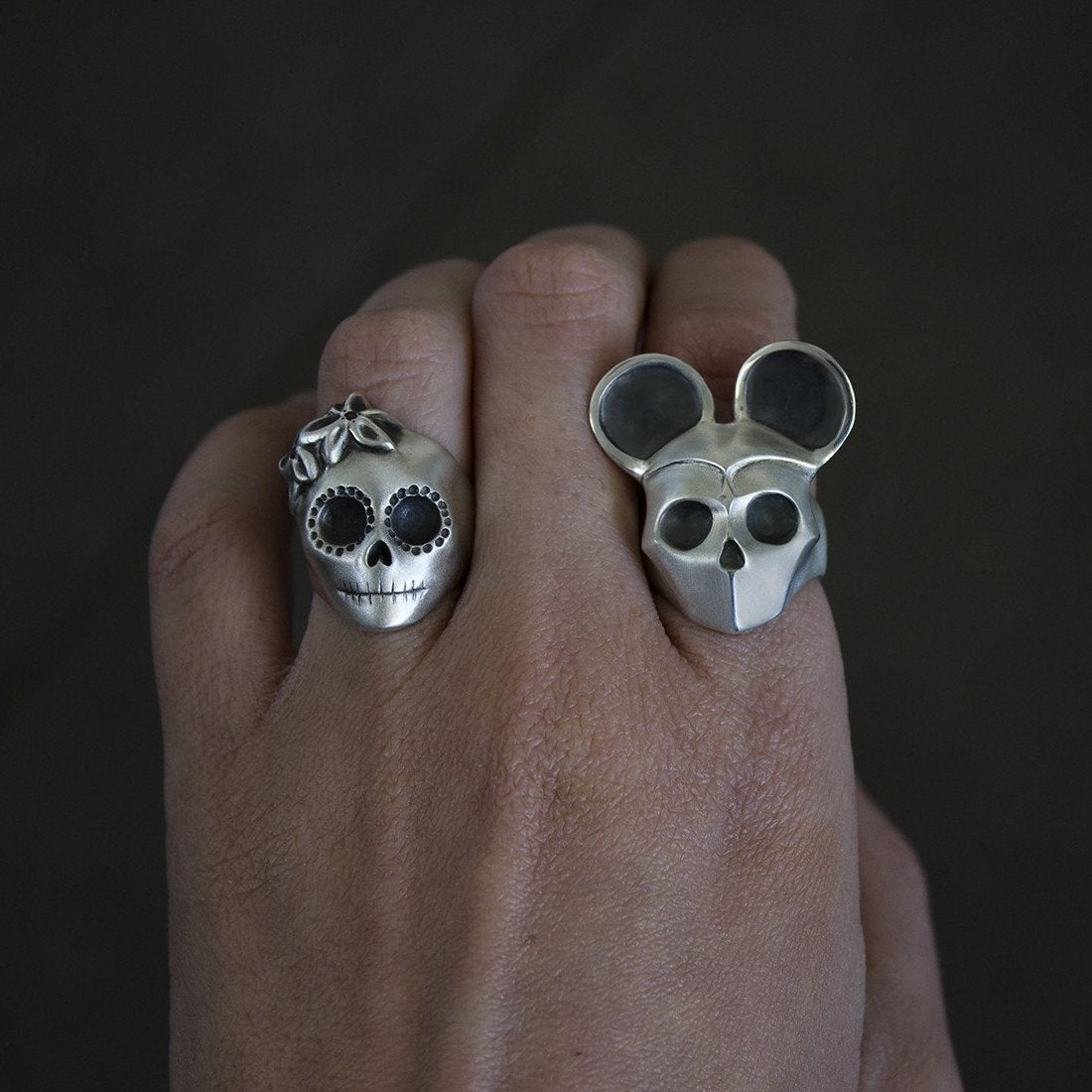 Mickey mouse sale skull ring