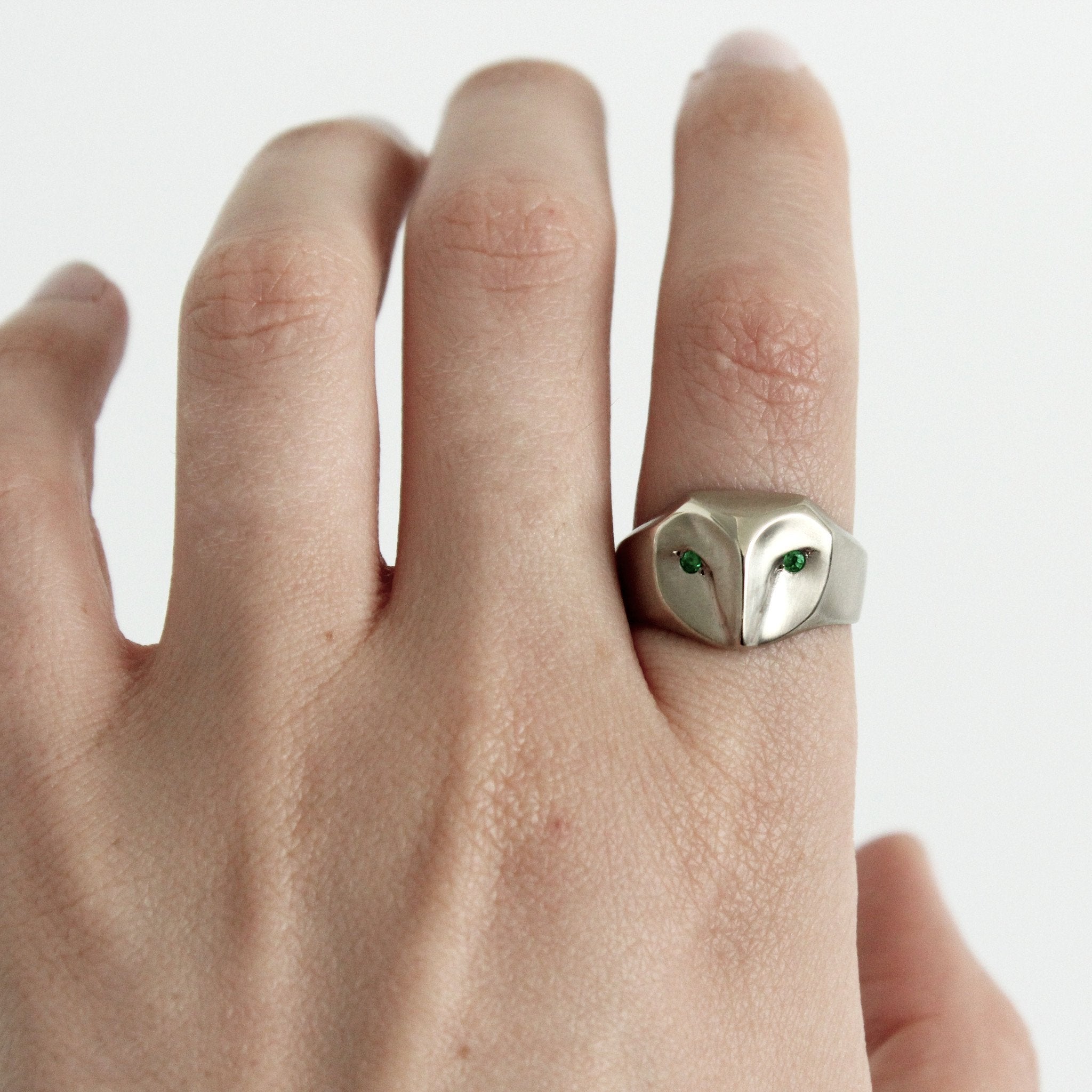 ___ Jewelry White Gold Owl Ring