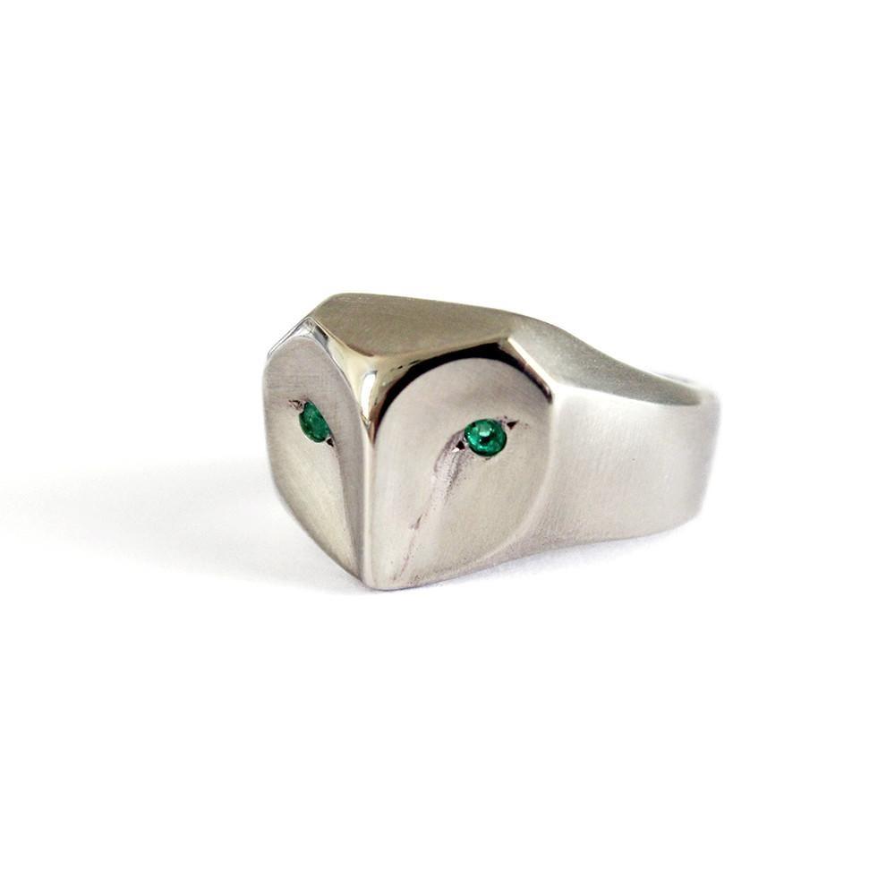 ___ Jewelry White Gold Owl Ring